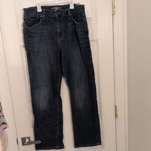 ✅34x30 Men's Lucky Brand Jeans Dark Denim Wash 429 Classic Straight
